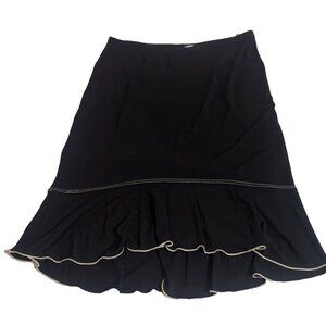 Womens Black  Skirt Max Studio Petite Small midi Skirt Vintage Design NWT